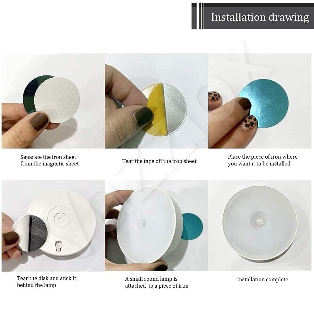 Rechargeable Motion Sensor LED Night Light | USB Rechargeable Magnetic Wireless Light for Bedroom, Wardrobe, Kitchen & Stairs
