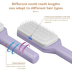 Self-Cleaning Hair Brush for Women | One-Click Hair Removal Massage Comb | Anti-Static Detangling Hair Brush