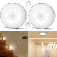 Rechargeable Motion Sensor LED Night Light | USB Rechargeable Magnetic Wireless Light for Bedroom, Wardrobe, Kitchen & Stairs