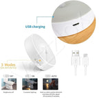 Rechargeable Motion Sensor LED Night Light | USB Rechargeable Magnetic Wireless Light for Bedroom, Wardrobe, Kitchen & Stairs