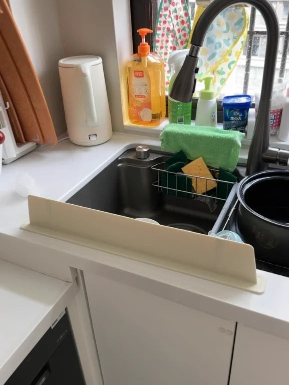 Buy 1 Get 1 Free | 48 CM Silicone Kitchen Sink Splash Guard – Self-Adhesive Waterproof Water Splash Barrier for Countertop Protection